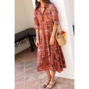 NATURAL LIFE Summer Floral Midi Dress